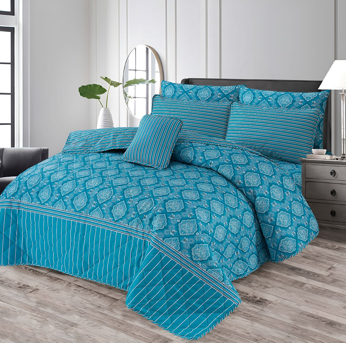 LILAC SUMMER KING COMFORTER SET – 7 PCS #NCS173